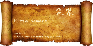Hurta Nemere névjegykártya